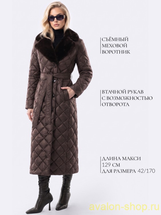 Женский утепленный плащ 3210-1 СУ230 F06