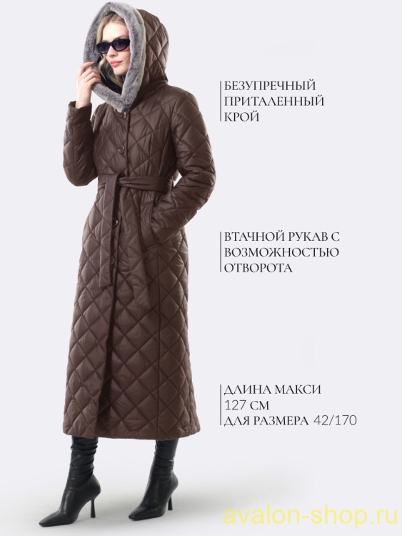 Женский утепленный плащ 3215 СУ230 F06