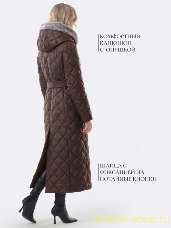Женский утепленный плащ 3215 СУ230 F06