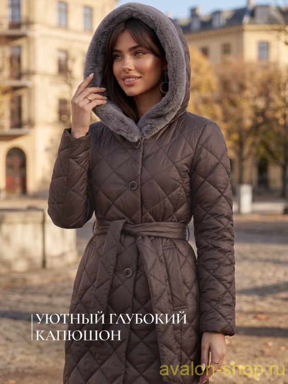 Женский утепленный плащ 3215 СУ230 F06