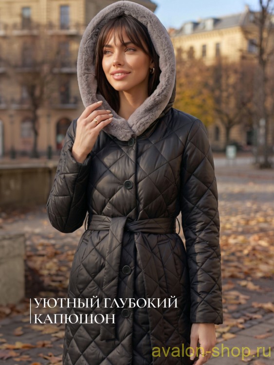 Женский утепленный плащ 3215 СУ230 F06