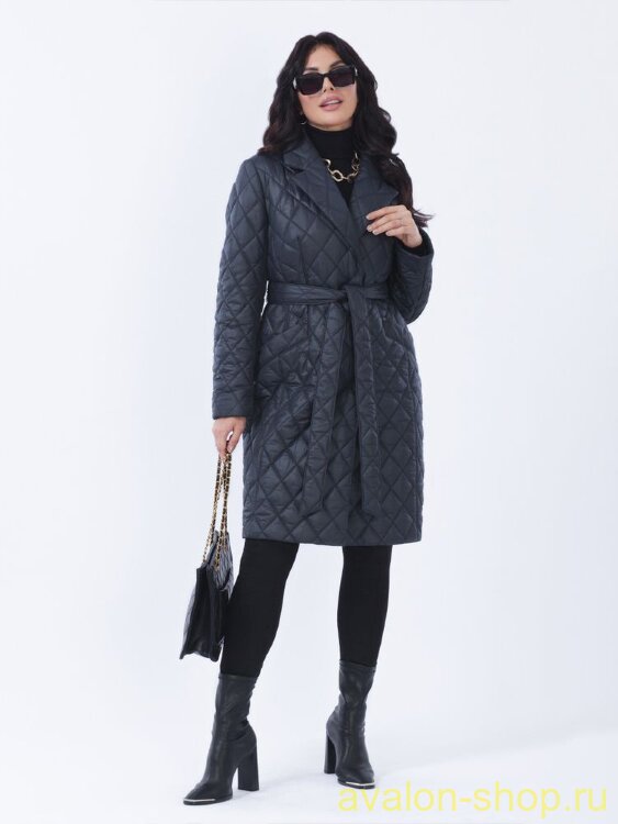 Женский утепленный плащ 2943 СУ140 F4 Plus Size
