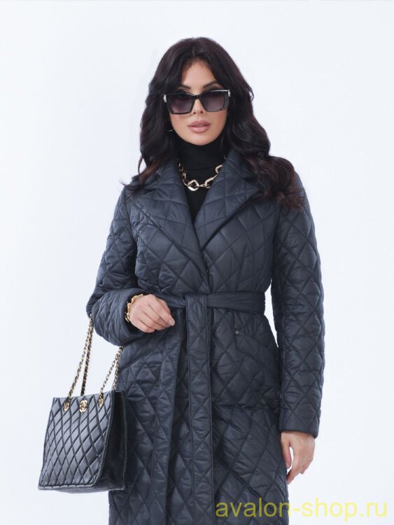 Женский утепленный плащ 2943 СУ140 F4 Plus Size