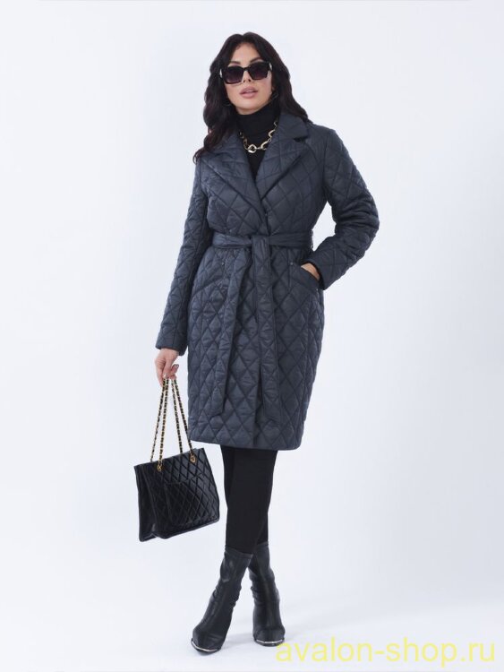 Женский утепленный плащ 2943 СУ140 F4 Plus Size