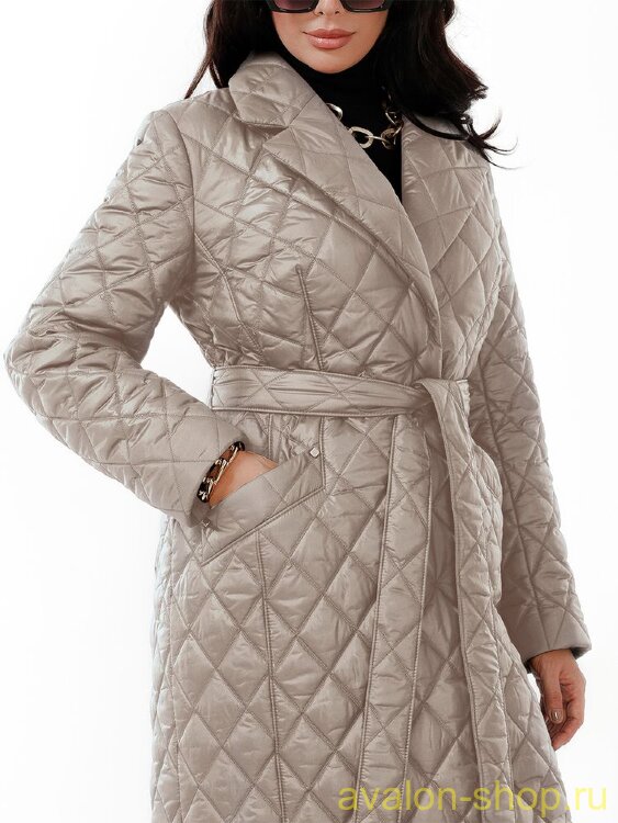 Женский утепленный плащ 2943 СУ140 F4 Plus Size