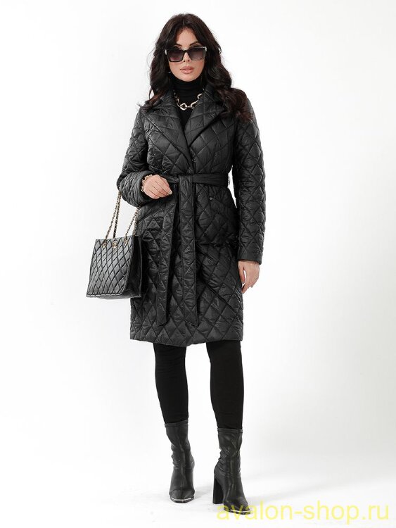 Женский утепленный плащ 2943 СУ140 F4 Plus Size
