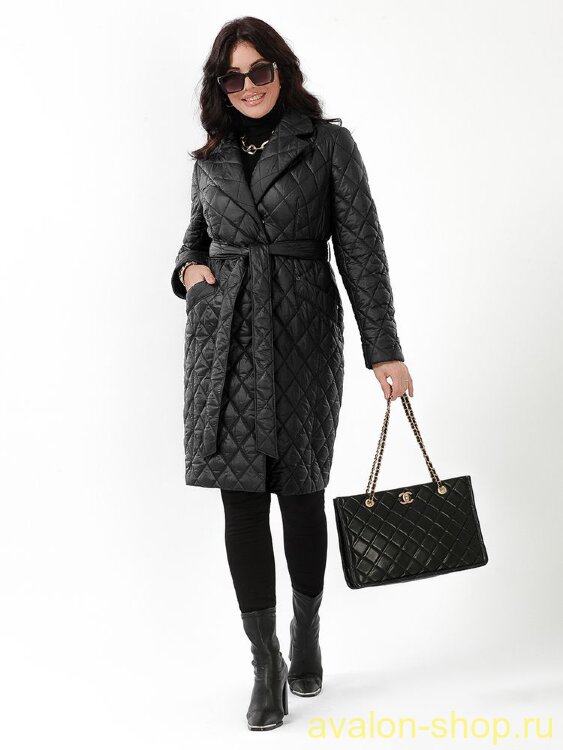 Женский утепленный плащ 2943 СУ140 F4 Plus Size