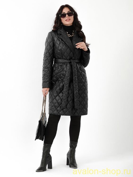 Женский утепленный плащ 2943 СУ140 F4 Plus Size