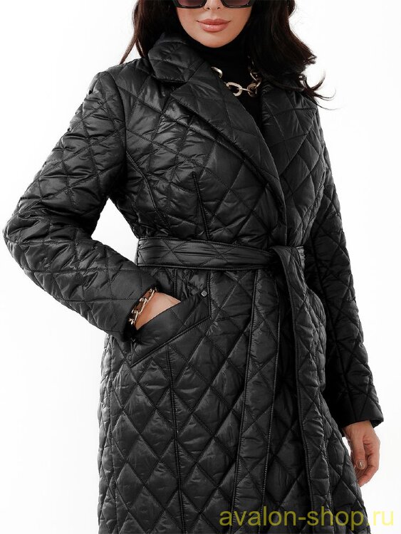 Женский утепленный плащ 2943 СУ140 F4 Plus Size